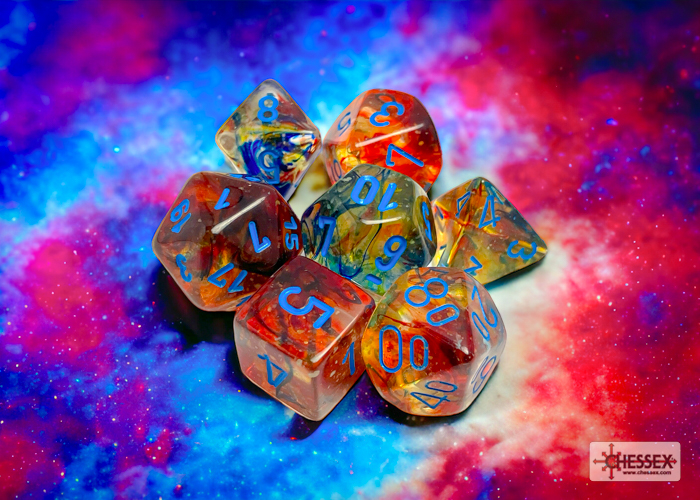 Chessex Nebula Primary/blue Luminary 7-Die Set