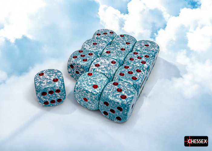 Chessex Speckled Air 16mm d6 Dice Block (12 ct)