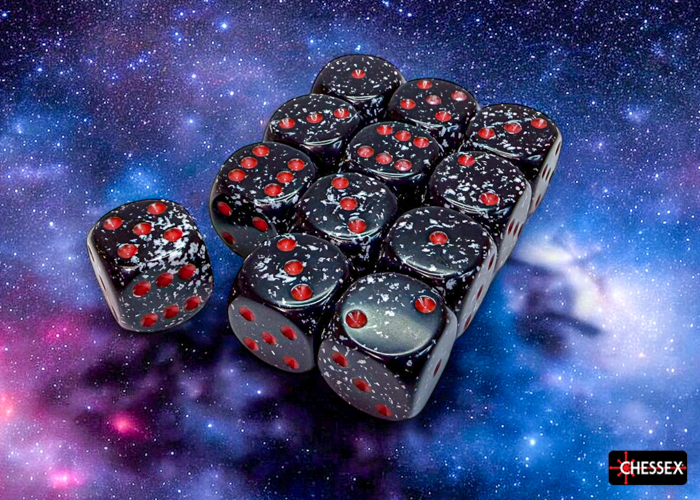 Chessex Speckled Space 16mm d6 Dice Block(12 ct)