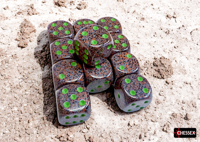 Chessex Speckled Earth 16mm d6 Dice Block (12 ct)