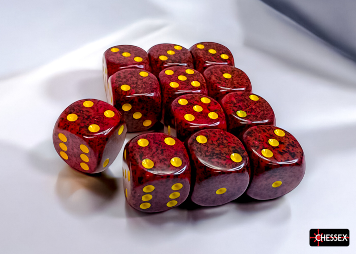 Chessex Speckled Mercury 16mm d6 Dice Block (12 ct)
