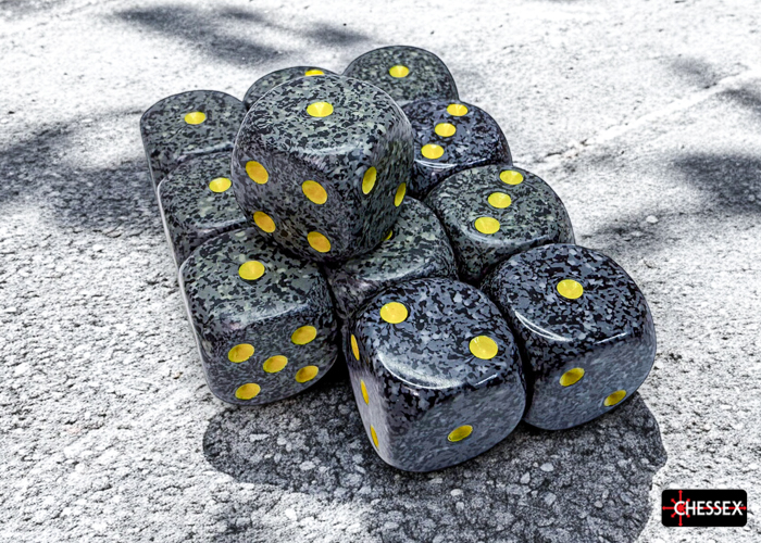 Chessex Speckled Urban Camo 16mm d6 Dice Block (12 ct)